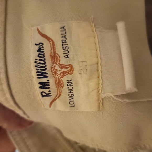 R.M. Williams High Waisted Cream Pants Heavy Duty - Picture 7 of 7